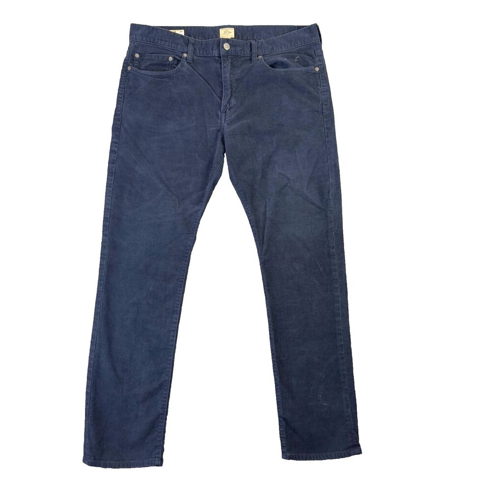 J.Crew Pants Men's 36x32 Blue 484 Slim Fit Corduroy Cotton Casual Pockets Preppy